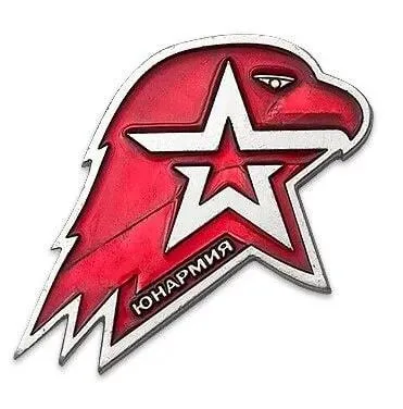 Значок Юнармия для юнармейской формы